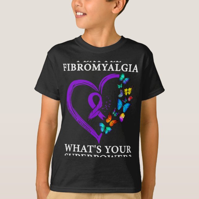 Awareness Warrior Support Purple Ribbon  T-Shirt (Front)