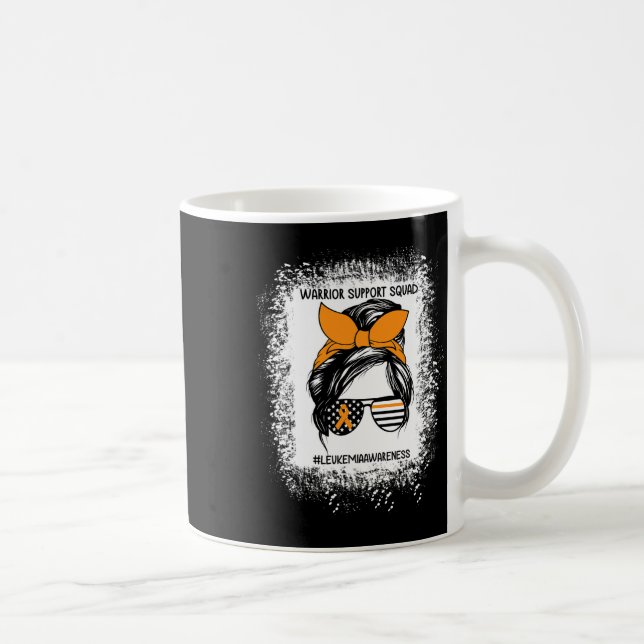 Awareness Warrior Support Squad Messy Bun Sungl  Coffee Mug (Right)