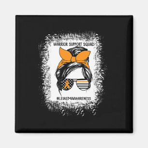 Awareness Warrior Support Squad Messy Bun Sungl Magnet