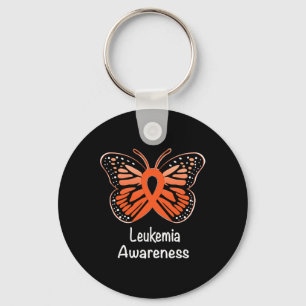 Awareness Warrior Support Survivor Orange Ribbon 1 Keychain