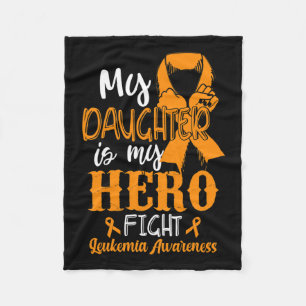 Awareness Warrior Tee Wear Orange For My Daughter Fleece Blanket