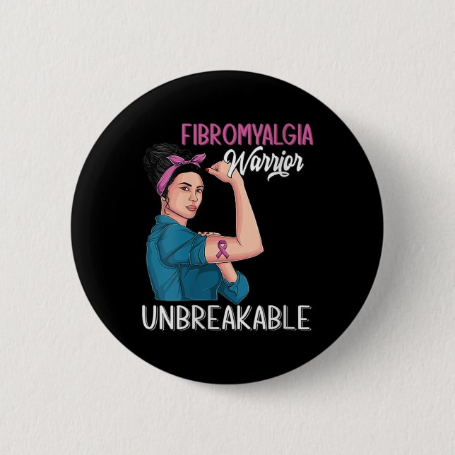 Awareness Warrior Unbreakable 2024 Gift  2 Inch Round Button (Front)