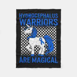 Awareness Warriors Are Magical Unicorn Hydroce  Fleece Blanket