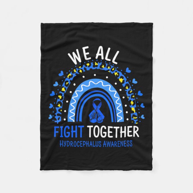 Awareness We All Fight Together  Fleece Blanket (Front)