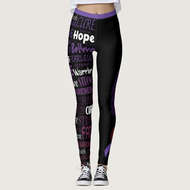 Awareness/Words...Arachnoiditis Leggings (Front)