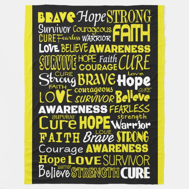 Awareness Words...Endometriosis Fleece Blanket (Front)
