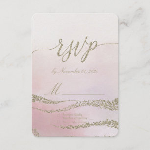 Awash Elegant Aquarelle dans Blush Wedding RSVP
