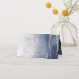 Awash Elegant Watercolor in Surf Table Number Place Card