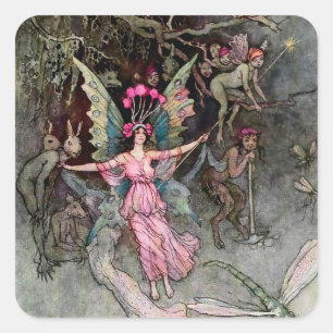 “Away Down Under” by Warwick Goble Square Sticker