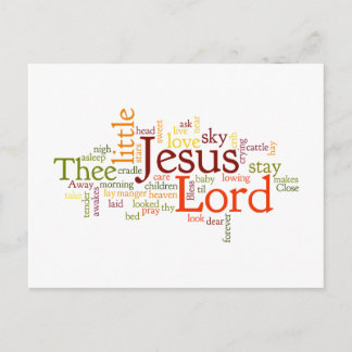 Away in a Manger Carol Holiday Postcard