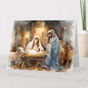 Away In A Manger Christmas Card