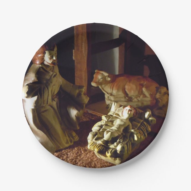 AWAY IN A MANGER PAPER PLATE (Front)