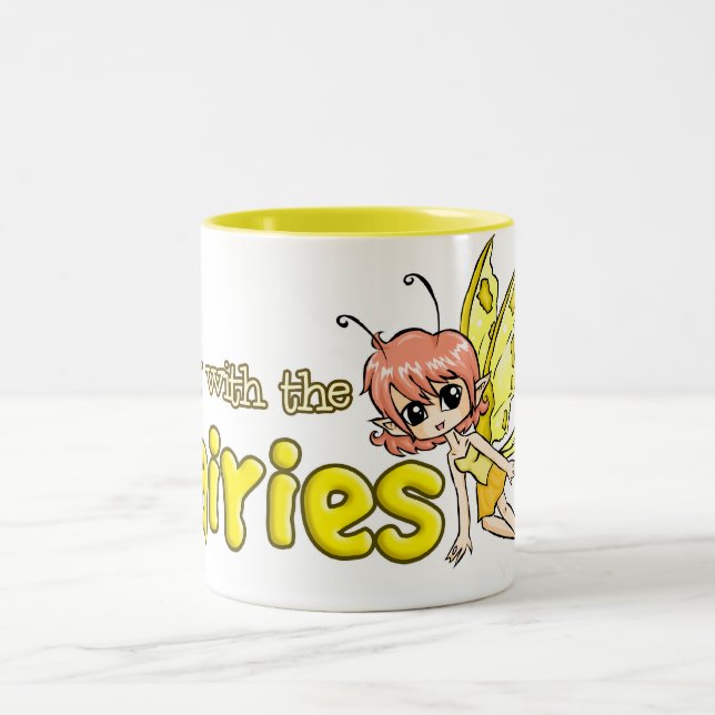 Away with the fairies Two-Tone coffee mug (Center)