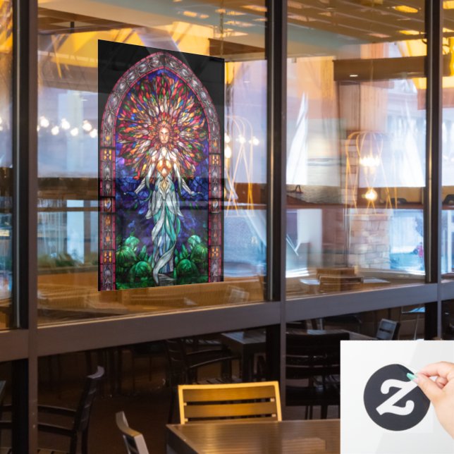  Awe-Inspiring Backlit Stained Glass Window Cling (Restaurant Window)