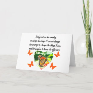 AWE INSPIRING BUTTERFLY SERENITY PRAYER PHOTO CARD