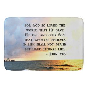 AWE INSPIRING JOHN 3 16 PHOTO DESIGN BATH MAT