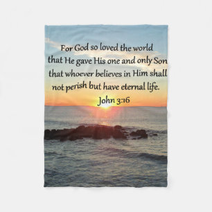 AWE-INSPIRING JOHN 3:16 SUNRISE FLEECE BLANKET