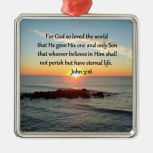 AWE-INSPIRING JOHN 3:16 SUNRISE METAL ORNAMENT