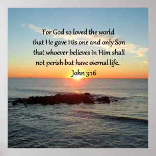 AWE-INSPIRING JOHN 3:16 SUNRISE POSTER