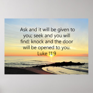 AWE-INSPIRING LUKE 11:9 SUNRISE PHOTO POSTER