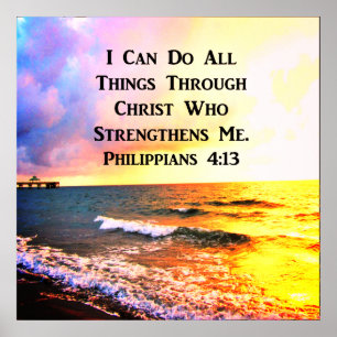 AWE-INSPIRING PHILIPPIANS 4:13 ORIGINAL POSTER