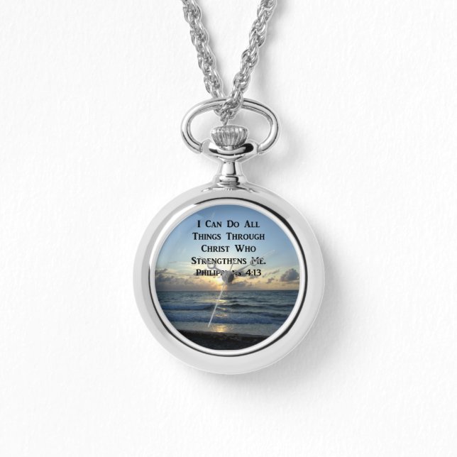 AWE-INSPIRING PHILIPPIANS 4:13 SCRIPTURE VERSE WATCH (Front)