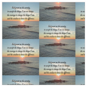 AWE INSPIRING SERENITY PRAYER DESIGN FABRIC