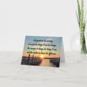 AWE-INSPIRING SERENITY PRAYER SUNSET PHOTO DESIGN CARD