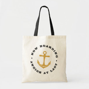 Aweigh At Last Custom Personalized Tote Bag