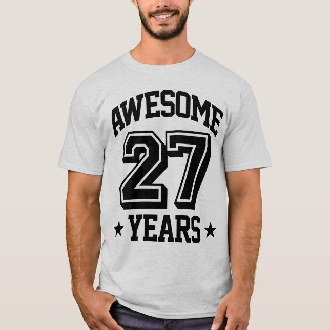 Awesome 27 Years T-Shirt (Front)