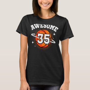 Awesome 35 Basketball Birthday Theme Bday Party 35 T-Shirt