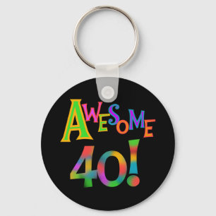 Awesome 40 Birthday T-shirts and Gifts Keychain