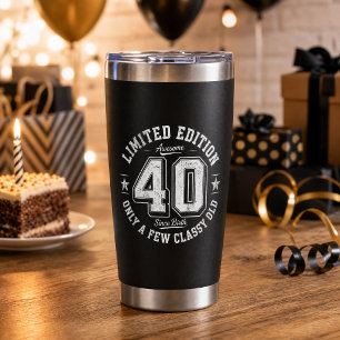 Awesome 40th Birthday Black Insulated Tumbler