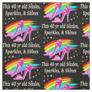 AWESOME 40TH SHOE LOVER FABRIC