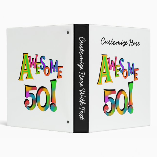 Awesome 50 Birthday T-shirts and Gifts Binder (Background)