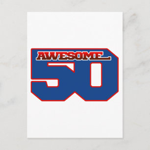 awesome 50 postcard