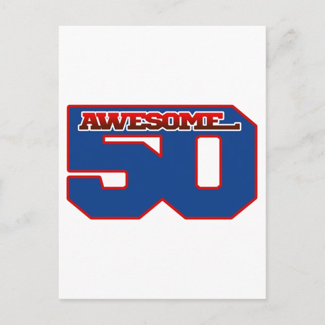 awesome 50 postcard (Front)