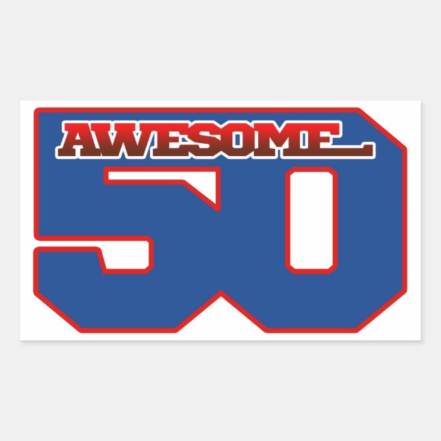 awesome 50 sticker (Front)