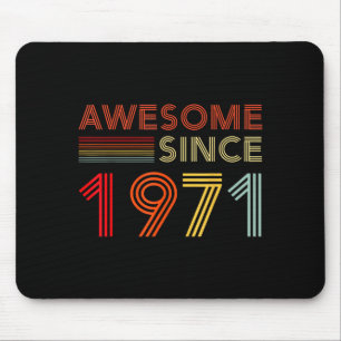 Awesome 55 Birthday Decorations Men 55yr 1971 55th Mouse Pad