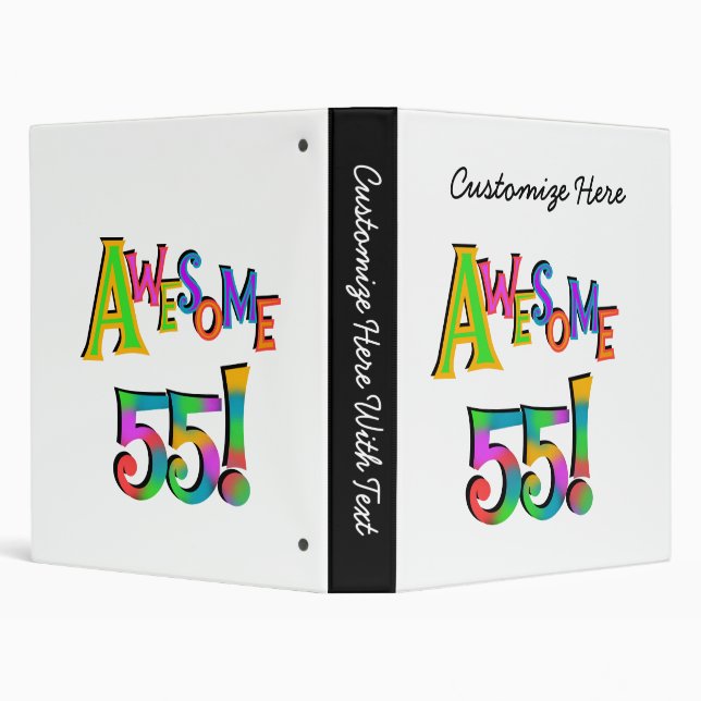 Awesome 55 Birthday T-shirts and Gifts Binder (Background)