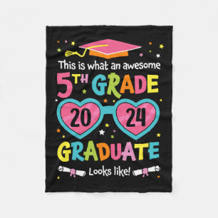 Awesome 5th Grade Graduate Looks Like Class 2024 G Fleece Blanket