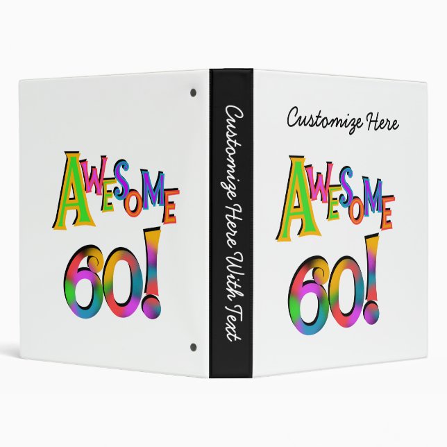 Awesome 60 Birthday T-shirts and Gifts Binder (Background)