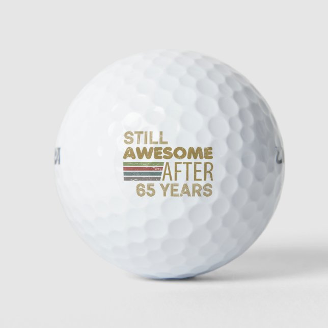 Awesome 65th Birthday Golf Balls (Front)