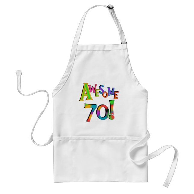 Awesome 70 Birthday T-shirts and Gifts Standard Apron (Front)