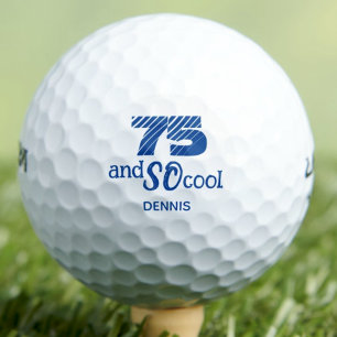 Awesome 75th Birthday Cool Blue Custom Golf Balls