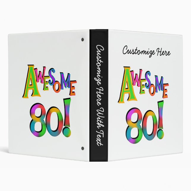 Awesome 80 Birthday T-shirts and Gifts Binder (Background)