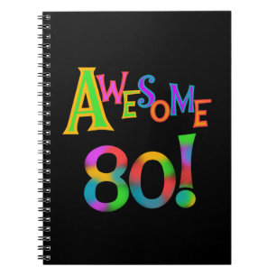 Awesome 80 Birthday T-shirts and Gifts Notebook