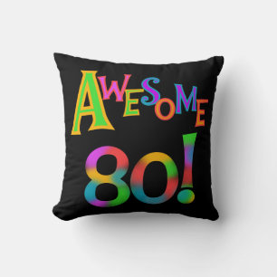 Awesome 80 Birthday T-shirts and Gifts Throw Pillow
