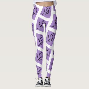 Awesome Abstract Art Writing Print Leggings