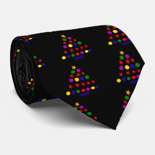 Awesome Abstract Christmas Tree Art Tie